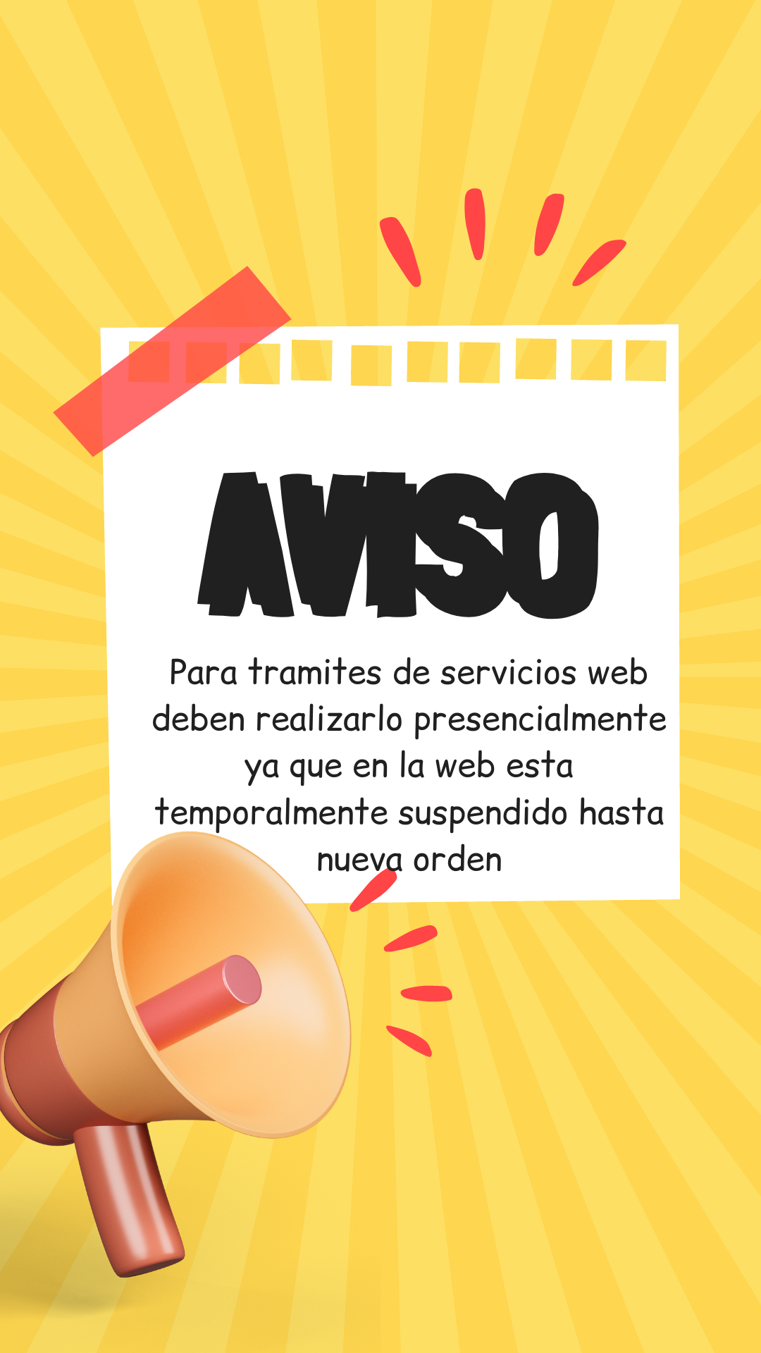 aviso servicio web